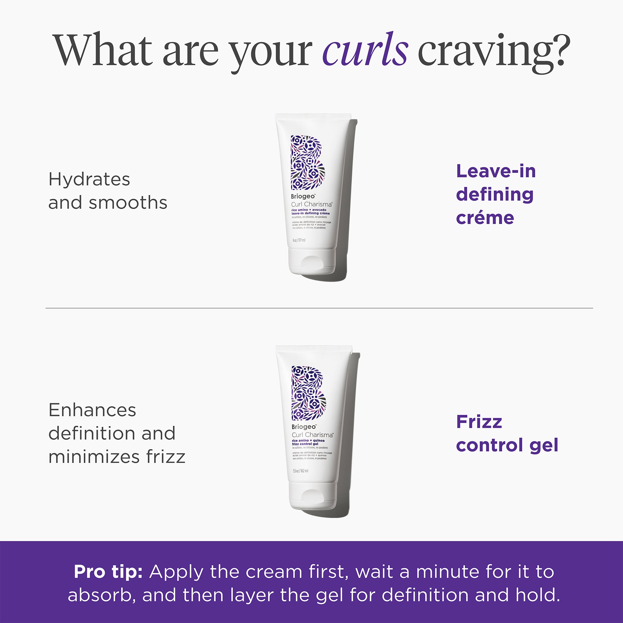 Curl Charisma™ Rice Amino + Avocado Leave-In Defining Crème 2 oz - Briogeo