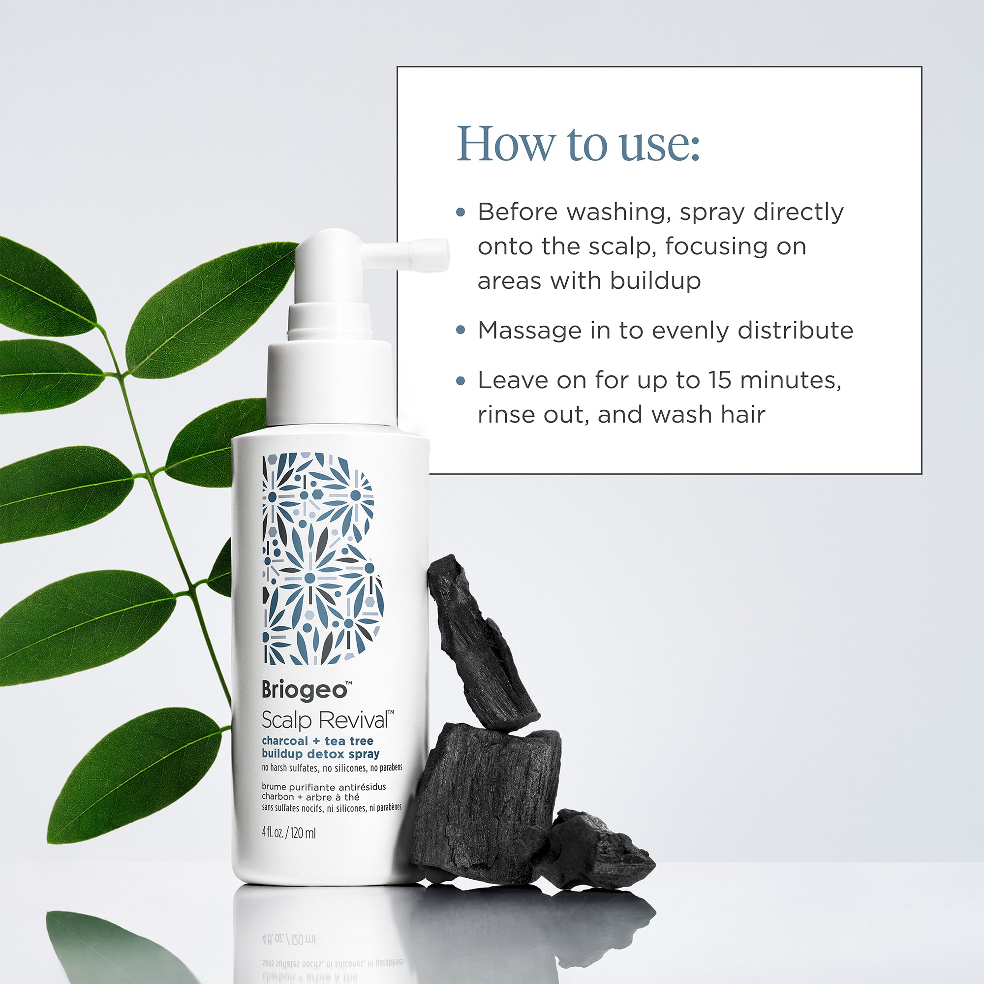Scalp Revival Charcoal + Tea Tree Buildup Detox Spray - Briogeo